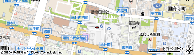 兵庫県姫路市総社本町117周辺の地図
