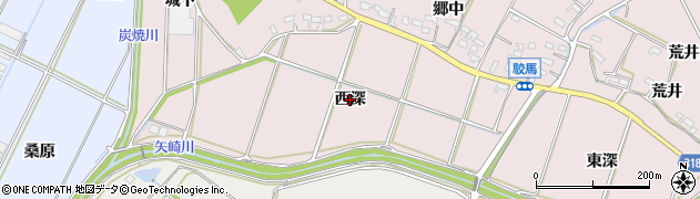 愛知県西尾市吉良町駮馬（西深）周辺の地図