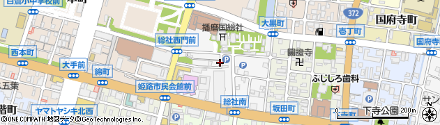 兵庫県姫路市総社本町周辺の地図