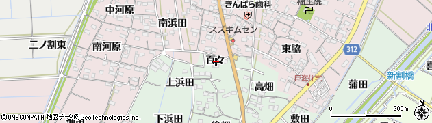 愛知県西尾市刈宿町百々周辺の地図