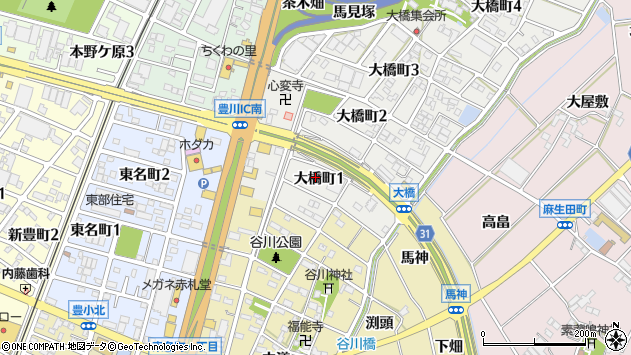 〒442-0809 愛知県豊川市大橋町の地図