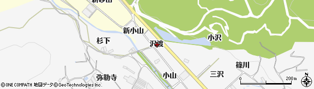 愛知県豊川市御津町豊沢沢渡周辺の地図