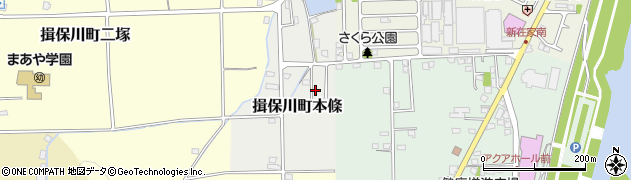 兵庫県たつの市東雲台周辺の地図