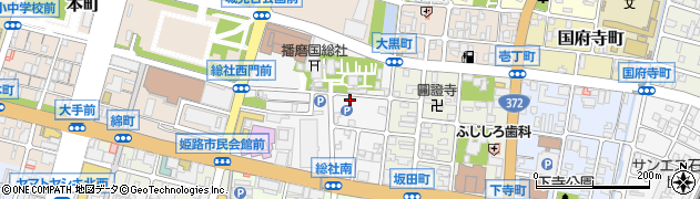 兵庫県姫路市総社本町157周辺の地図