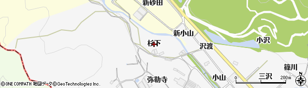 愛知県豊川市御津町豊沢（杉下）周辺の地図