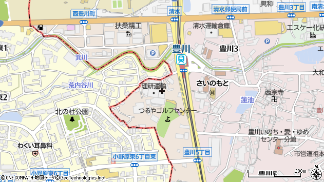 〒567-0058 大阪府茨木市西豊川町の地図