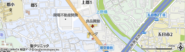 良品買館茨木店周辺の地図
