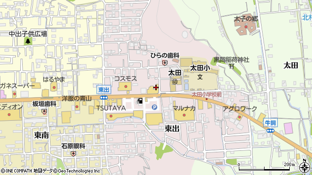〒671-1521 兵庫県揖保郡太子町東出の地図
