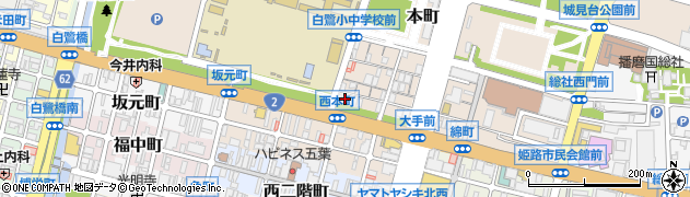 兵庫県姫路市本町27周辺の地図