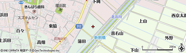 愛知県西尾市刈宿町（新割）周辺の地図