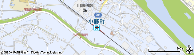 兵庫県小野市周辺の地図