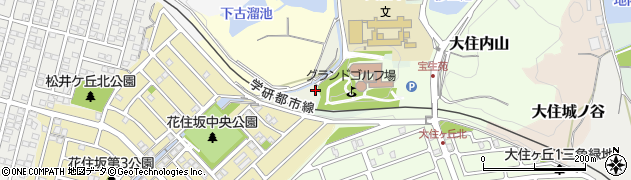 京都府京田辺市大住稲生山周辺の地図