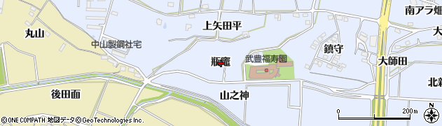 愛知県知多郡武豊町東大高瓶竈周辺の地図