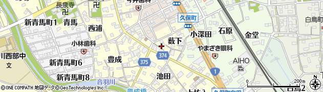 愛知県豊川市国府町薮下19周辺の地図