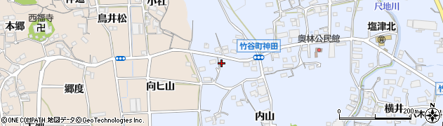 愛知県蒲郡市竹谷町神田9周辺の地図