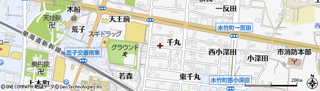 愛知県蒲郡市水竹町千丸周辺の地図