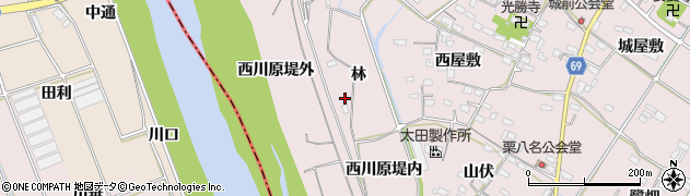 愛知県豊橋市賀茂町（林）周辺の地図