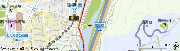 絹延橋周辺の地図