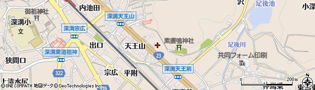 愛知県幸田町（額田郡）深溝（馬場）周辺の地図
