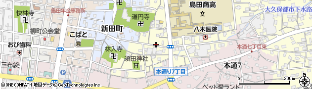 静岡県島田市祇園町周辺の地図