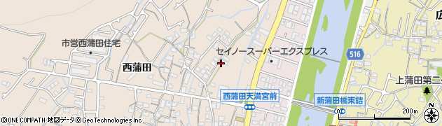 兵庫県姫路市広畑区西蒲田107周辺の地図