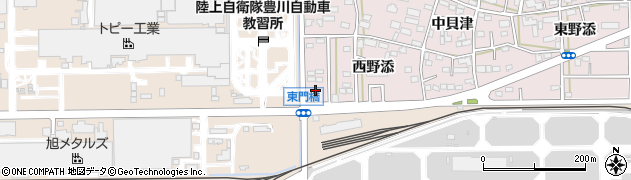 愛知県豊川市本野町西野添17周辺の地図