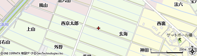 愛知県西尾市行用町東京太郎周辺の地図