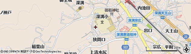 愛知県幸田町（額田郡）深溝（狭間）周辺の地図