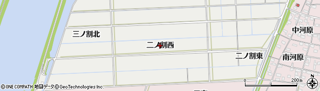 愛知県西尾市中根町（二ノ割西）周辺の地図