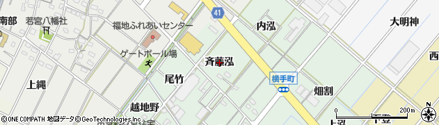 愛知県西尾市野々宮町（斉藤泓）周辺の地図