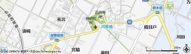 愛知県西尾市吉良町木田周辺の地図