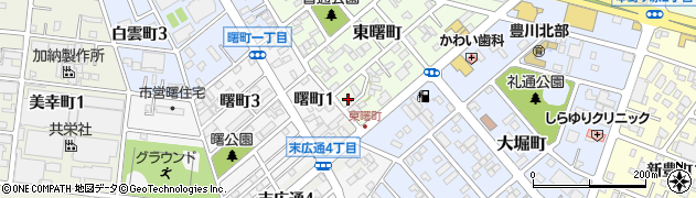 愛知県豊川市東曙町3周辺の地図