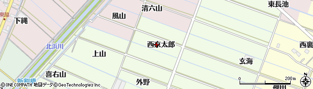 愛知県西尾市行用町（西京太郎）周辺の地図