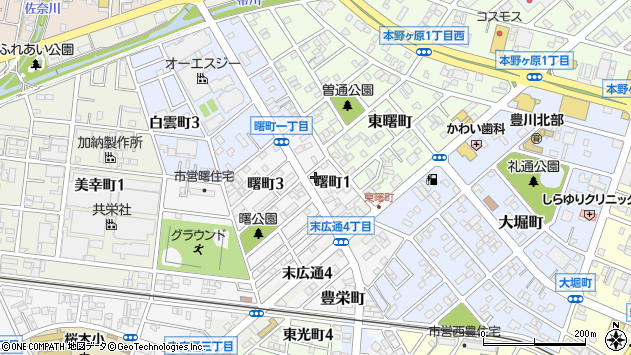 〒442-0015 愛知県豊川市曙町の地図