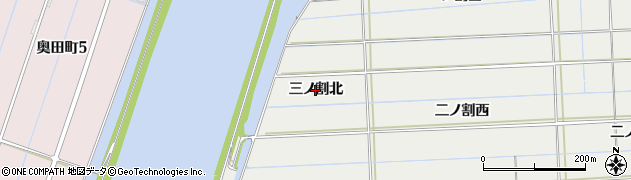愛知県西尾市中根町（三ノ割北）周辺の地図