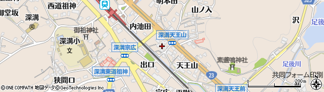 愛知県額田郡幸田町深溝田中2周辺の地図
