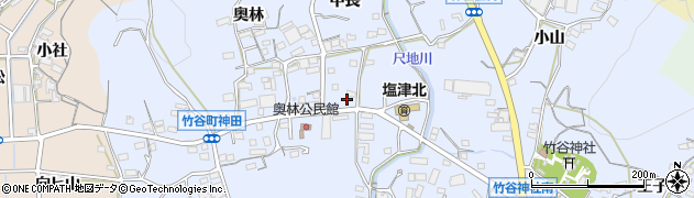 愛知県蒲郡市竹谷町神田48周辺の地図