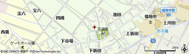 愛知県西尾市上道目記町（中屋敷）周辺の地図