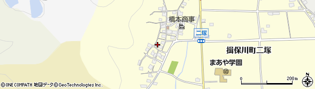 兵庫県たつの市揖保川町二塚77周辺の地図