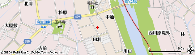 愛知県豊川市向河原町周辺の地図