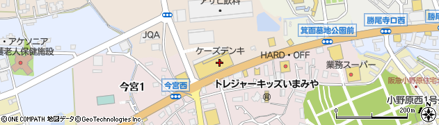 ペットプラザ・箕面今宮店周辺の地図