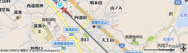 愛知県額田郡幸田町深溝田中32周辺の地図