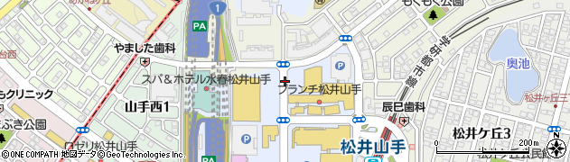 京都府京田辺市山手中央周辺の地図