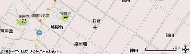 愛知県豊橋市賀茂町若宮周辺の地図