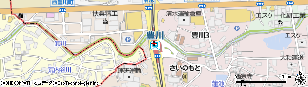 豊川駅周辺の地図