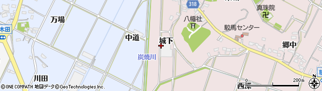 愛知県西尾市吉良町駮馬（城下）周辺の地図