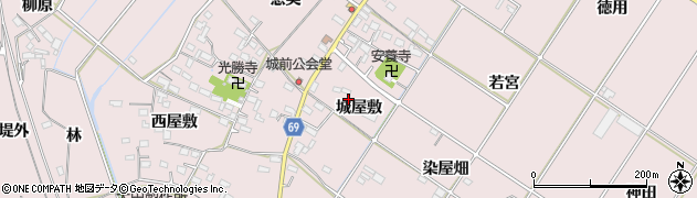 愛知県豊橋市賀茂町（城屋敷）周辺の地図