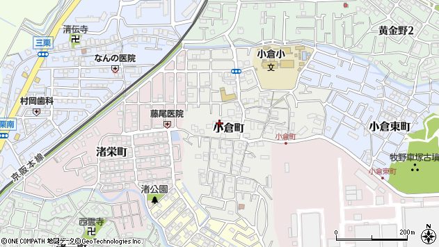 〒573-1173 大阪府枚方市小倉町の地図