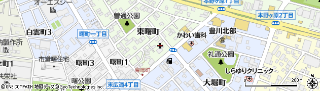 愛知県豊川市東曙町29周辺の地図