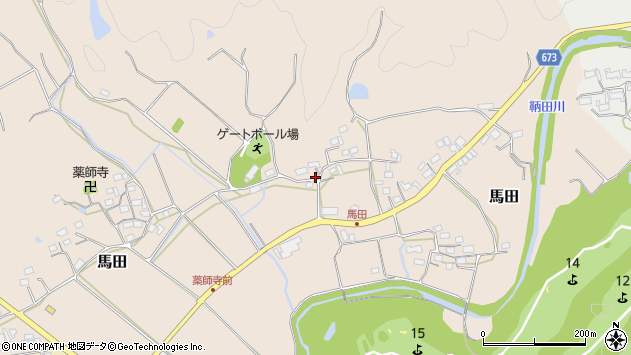 〒518-1311 三重県伊賀市馬田の地図